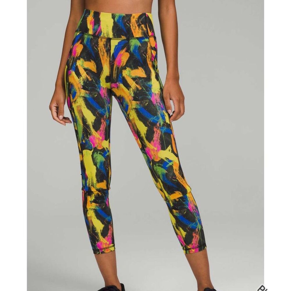 Lululemon Invigorate High Rise Leggings 25’’ 8 Women Undertone Black Multi